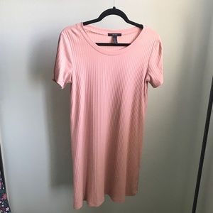 pink capped sleeve dress